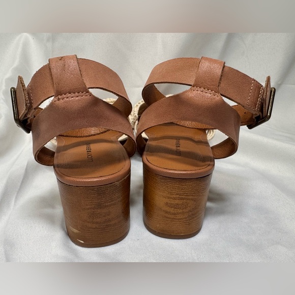 Lucky Brand Famika Crochet Block Heel Sandal- Size 10M - Picture 6 of 8